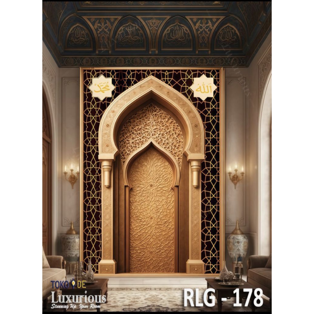 Wallpaper custom Islam Mesjid Walpaper Kabah Mihrab Kaligrafi Muslim Mekah Mushola