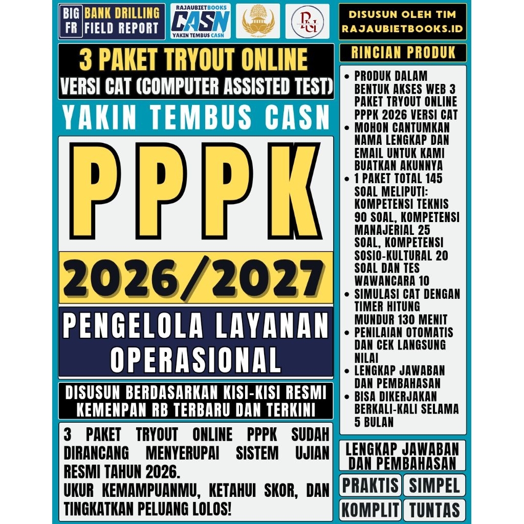 LATIHAN SOAL TRYOUT PPPK PENGELOLA LAYANAN OPERASIONAL 2026/2027