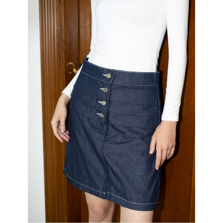 AUCTUS - Nara Overlay Button Skort