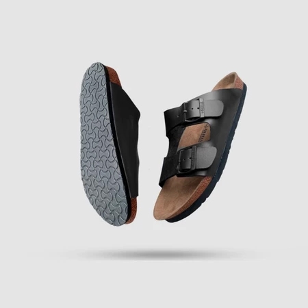 Sandal Kulit Asli Wanita - Sandal Mules Kasual Arizona Gazelle