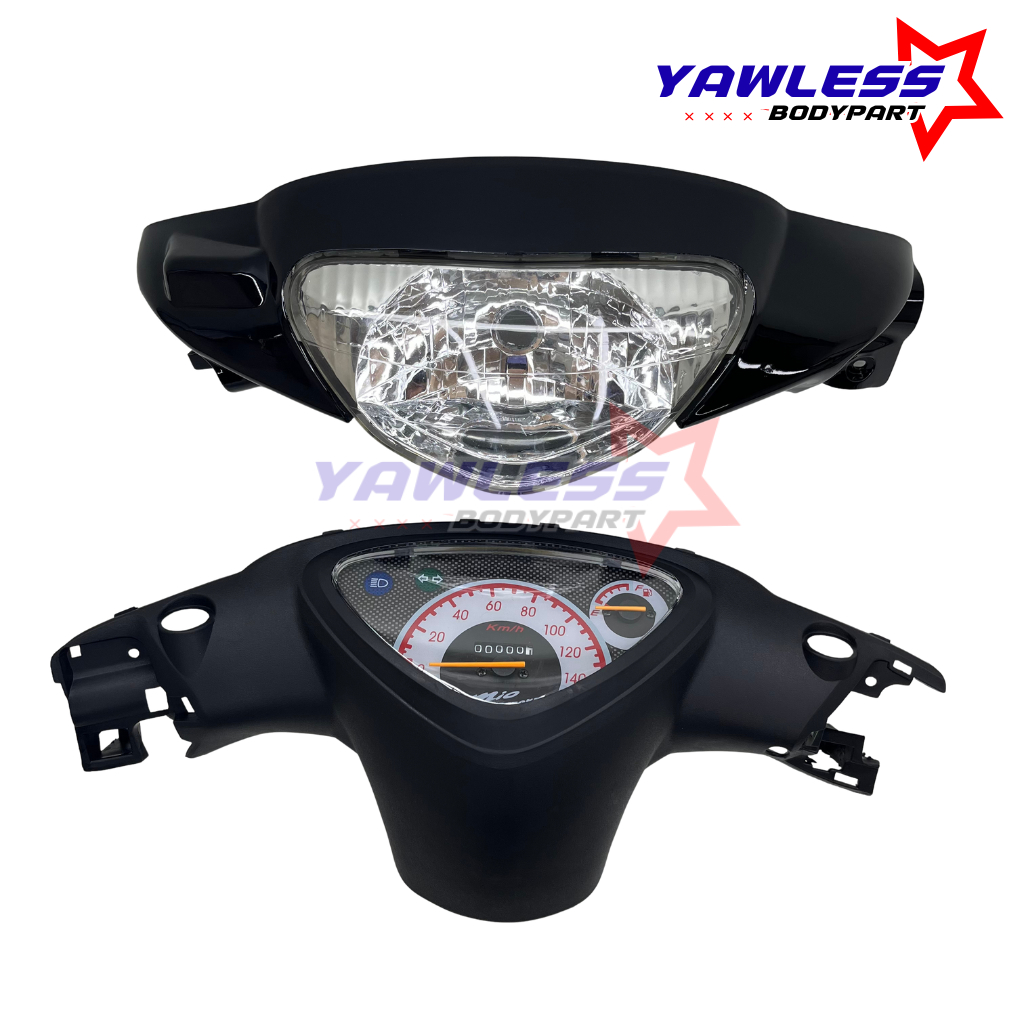 Batok Depan Mio Sporty Hitam Tahun 2003 / Totok Mio Sporty Hitam + Mika Speedometer