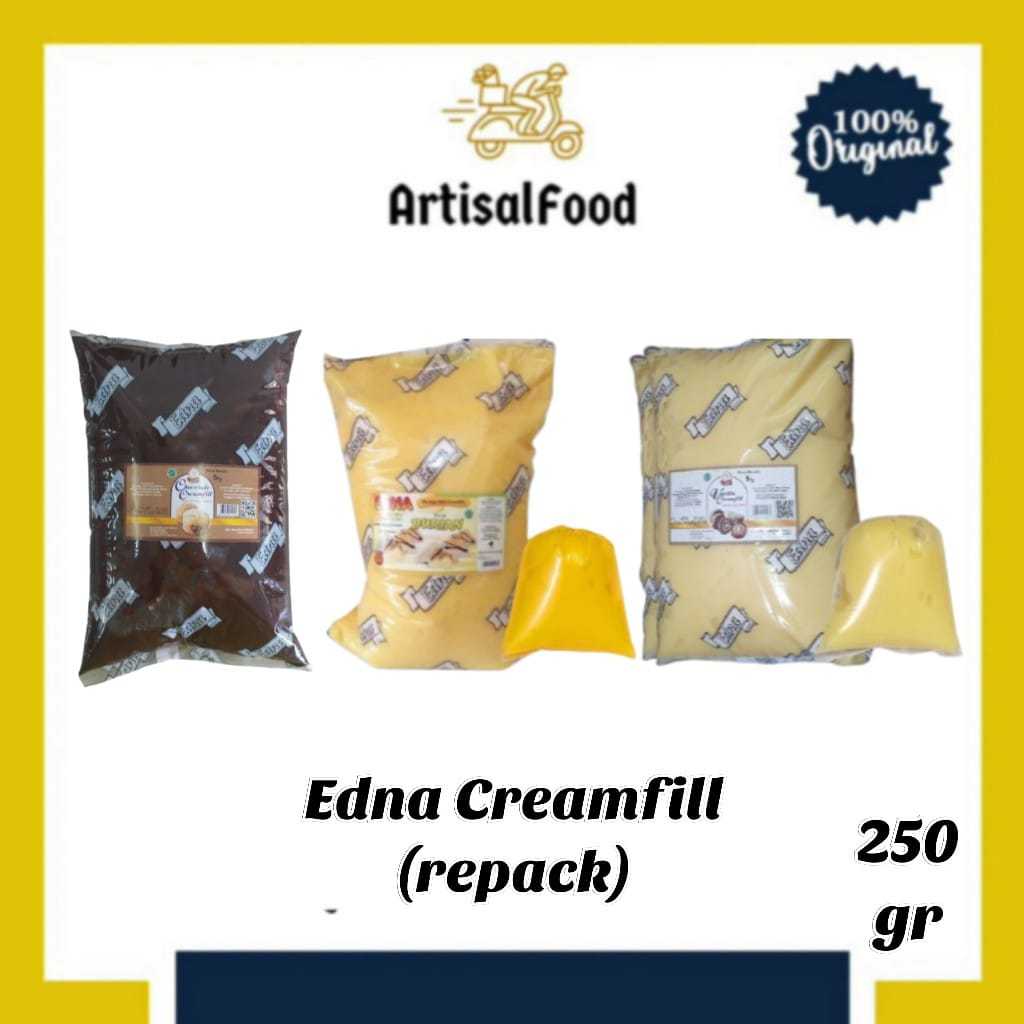 (250 GR) SELAI EDNA Creamfill VANILLA isian roti topping
