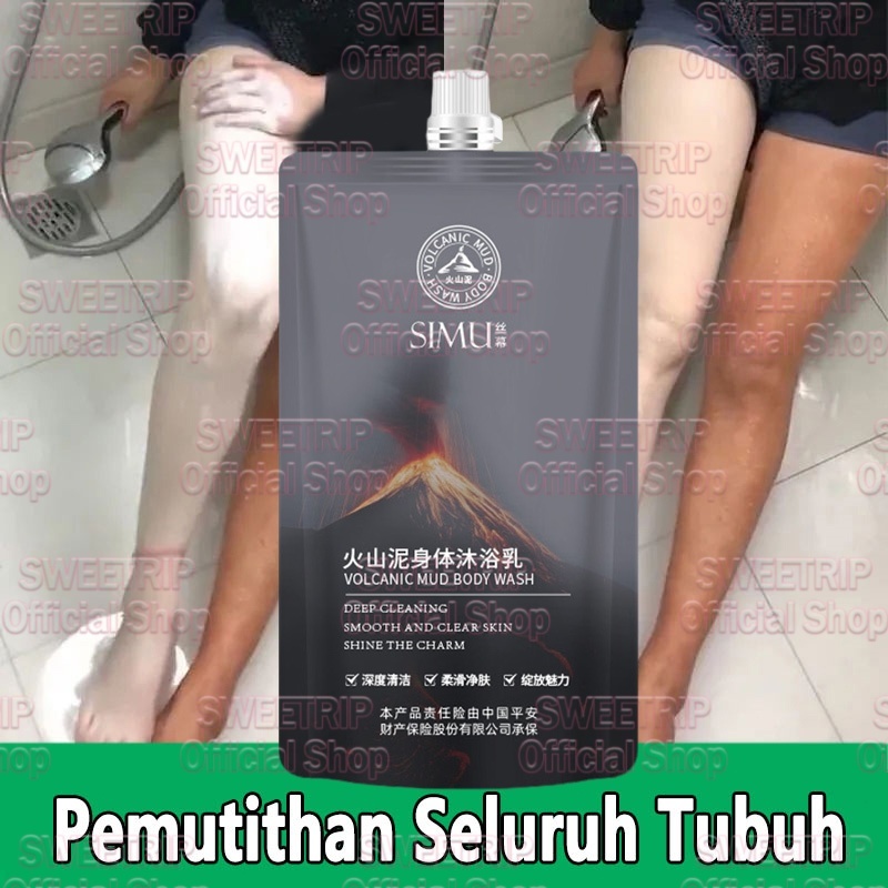Sabun Lumpur Vulkanik Volcanic Mud Body Wash Sabun Whitening Ampuh Memutihkan Badan Sabun Mandi Cair