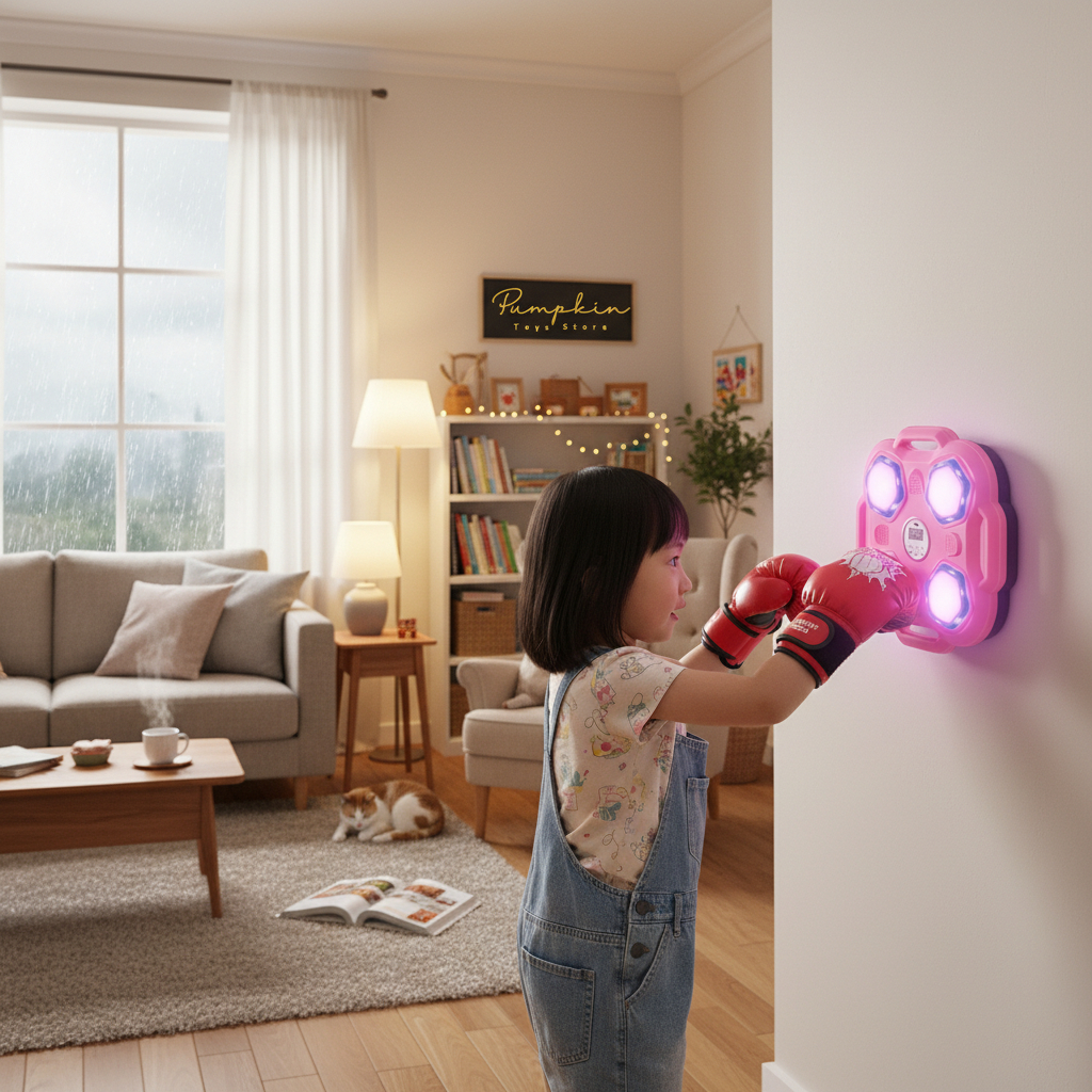 Music Boxing Machine / Samsak tinju Anak / Samsak Anak Laki Laki / Sarung Tinju Anak Anak / Sarung T