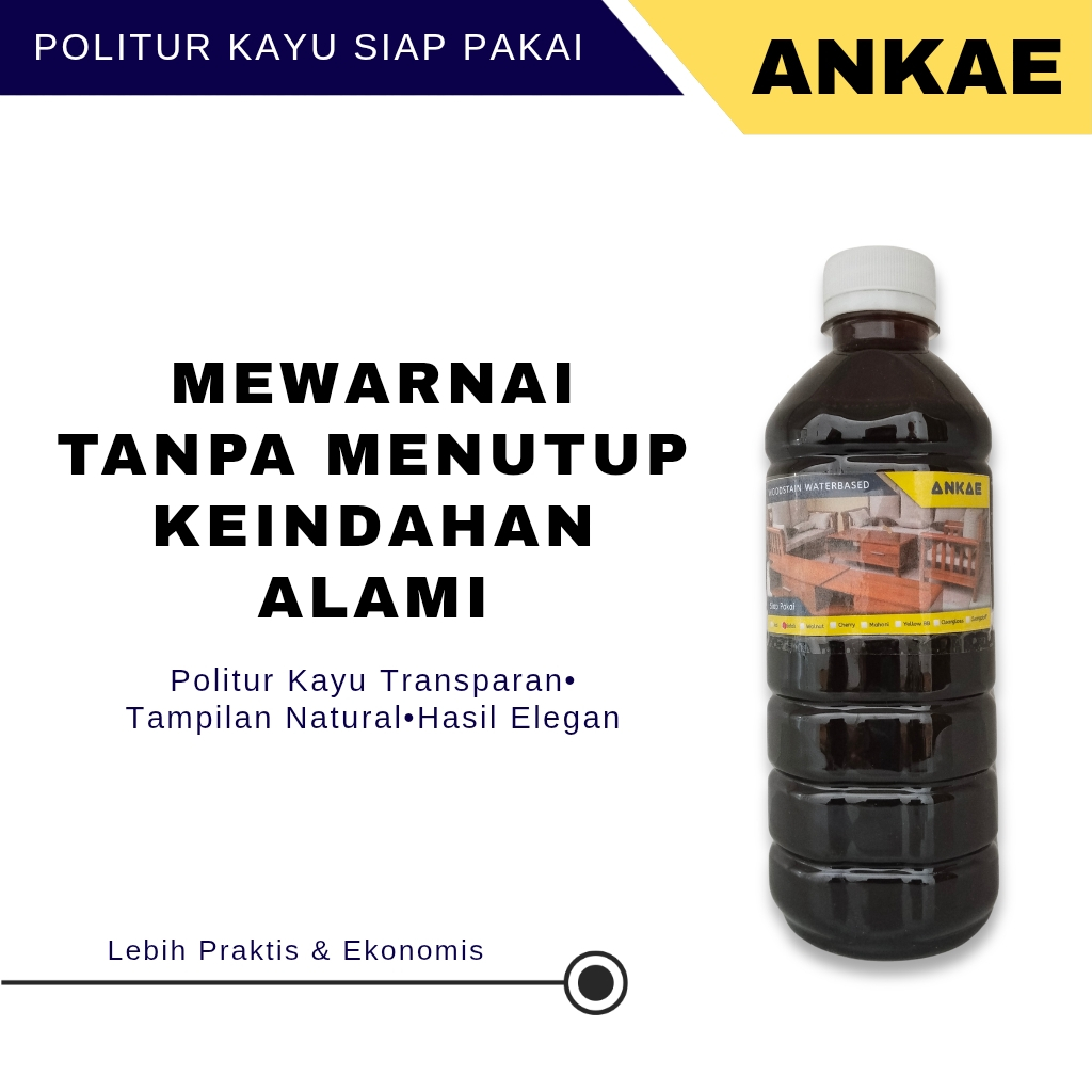 Politur Kayu Mengkilap Siap Pakai 500ml Politur Waterbased