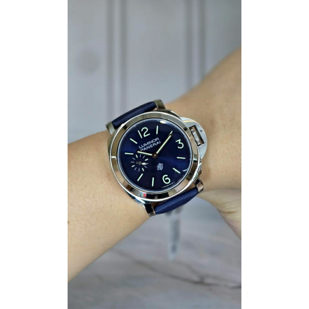 Panerai Pam 00318 & Pam 1085 Luminor Marina Crystal Curvex DM 44 MM Stainless Polished Geniune Leath