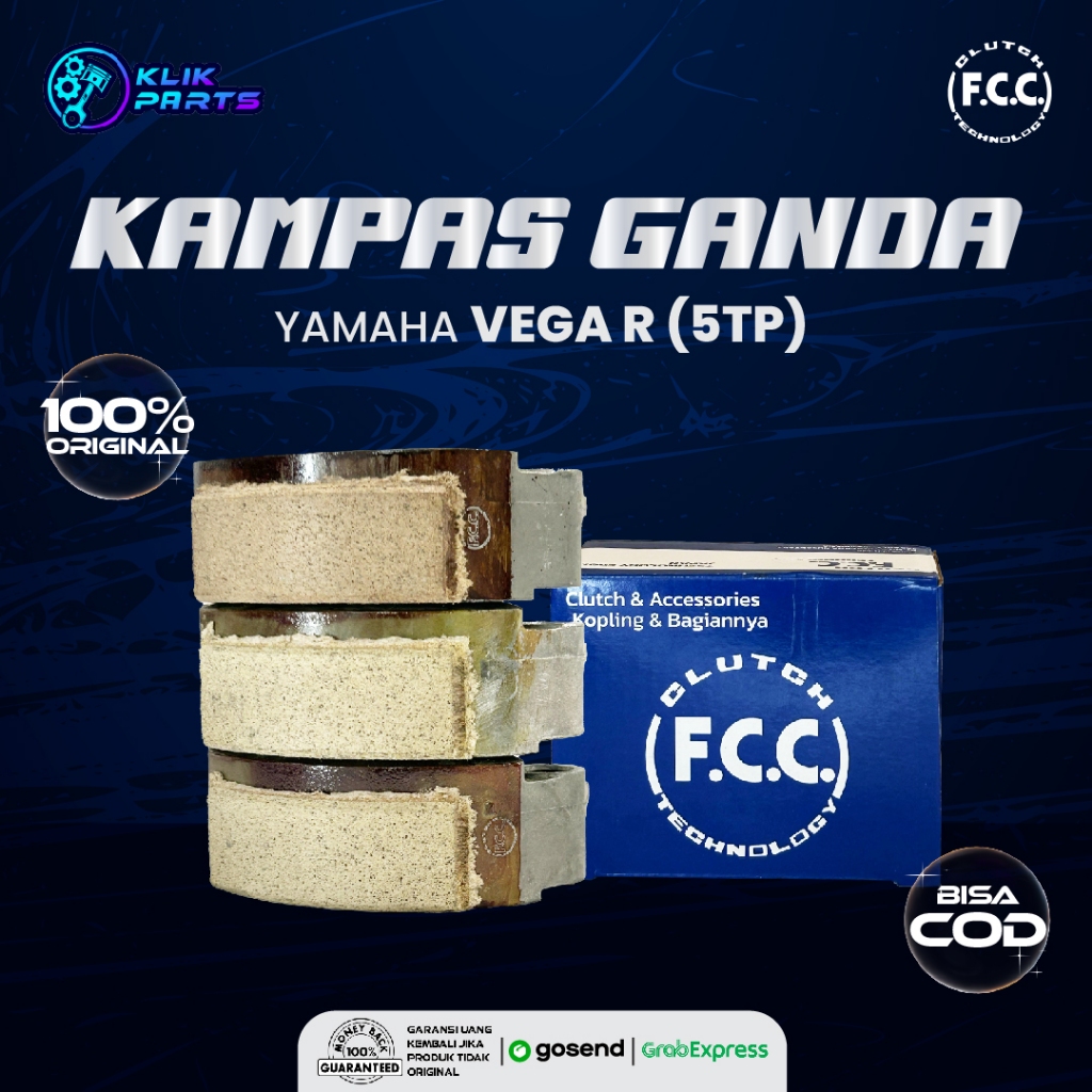FCC Kampas Ganda Motor Yamaha Vega R (5TP) Original FCC 100%