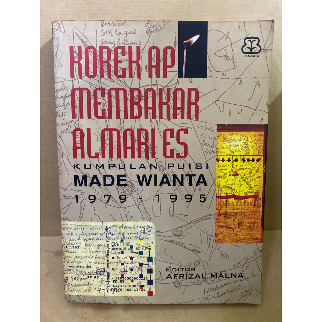 Buku Original KOREK API MEMBAKAR ALMARI ES KUMPULAN PUISI MADE WIANTA 1979-1995 -  AFRIZAL MALNA