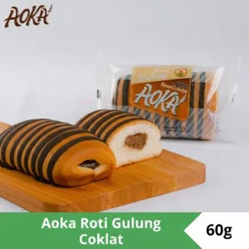 AOKA ROTI GULUNG COKLAT 60g