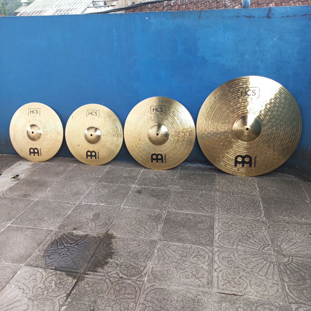 Cymbal drum Meinl HCS set logo baru