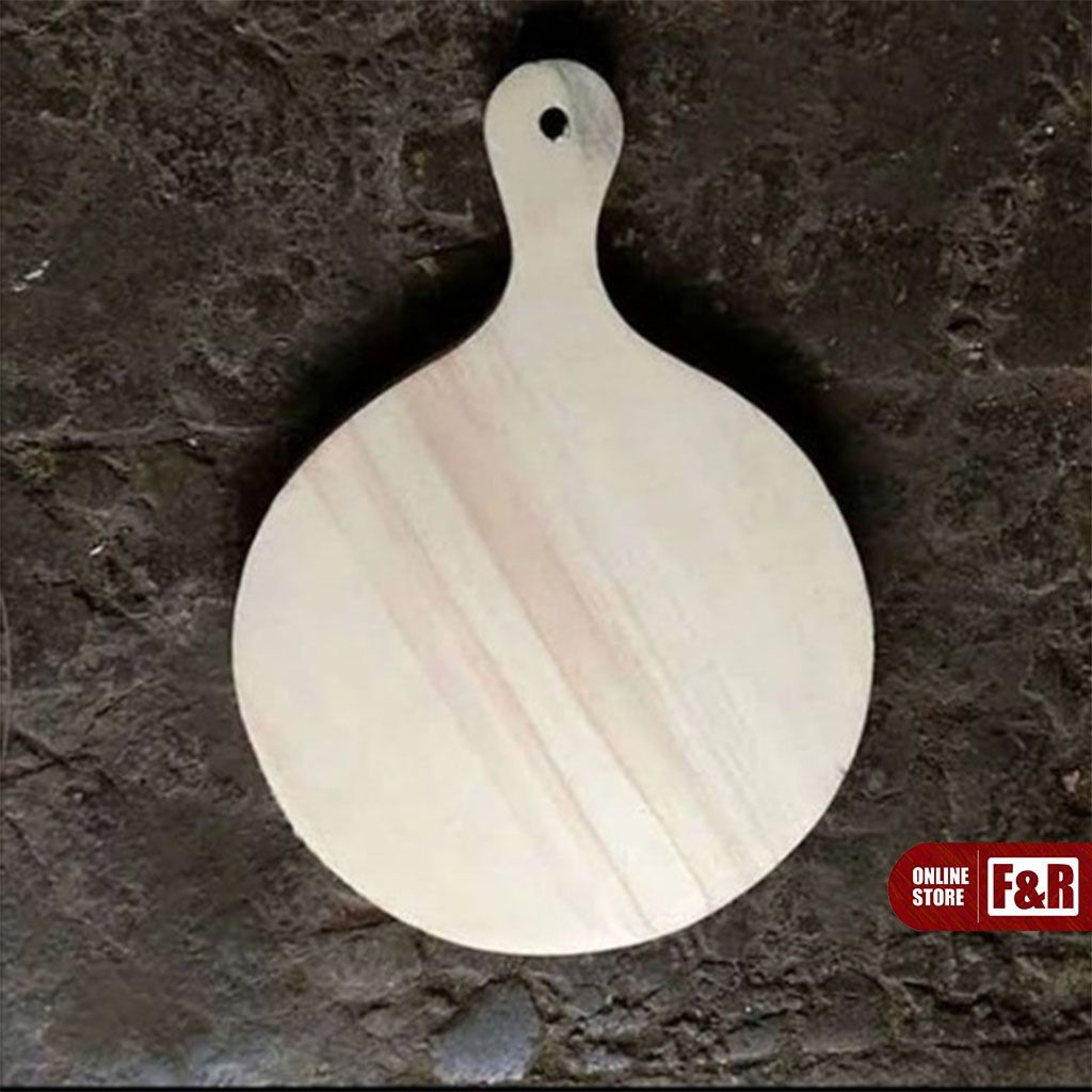 talenan kayu pizza/talenan kayu asli anti jamur food gread/wooden serving tray/talenan kayu bulat ju