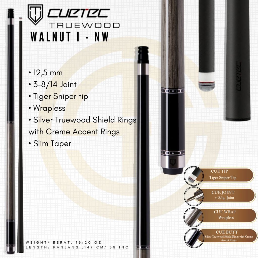 Cuetec Cynergy Truewood Walnut I - NW