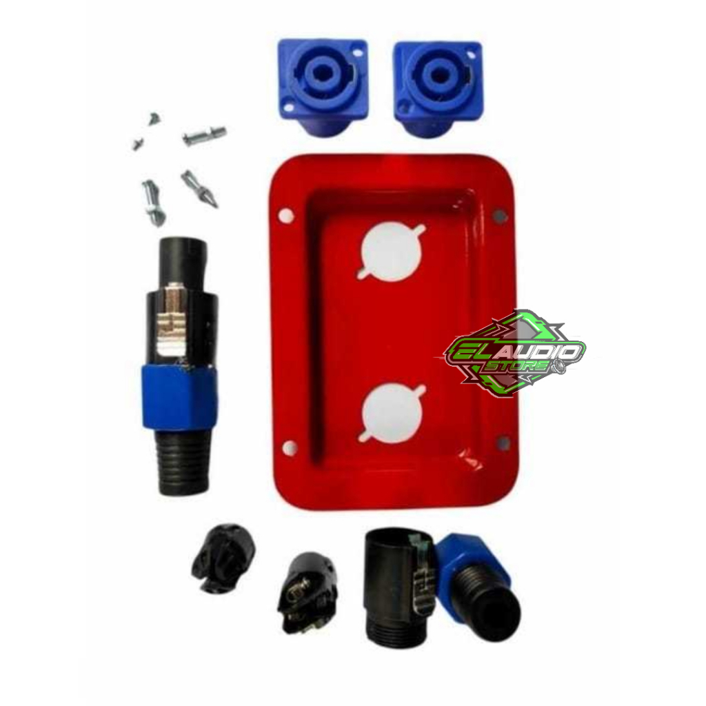 Pangkon Spikon Jack spikon Female Speakon Lengkap 1 set