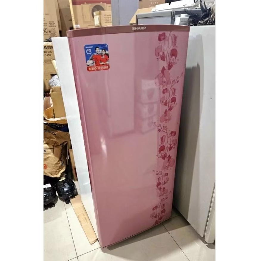 KULKAS PINTU 1 SHARP SEKEN ORI PINK