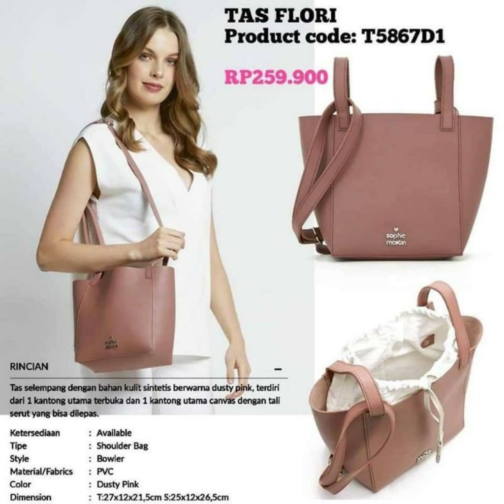 TAS SOPHIE PARIS FLORY/FLORY SLING BAG SOPHIE MARTIN PARIS/SOPHIE MARTIN PARIS FLORY