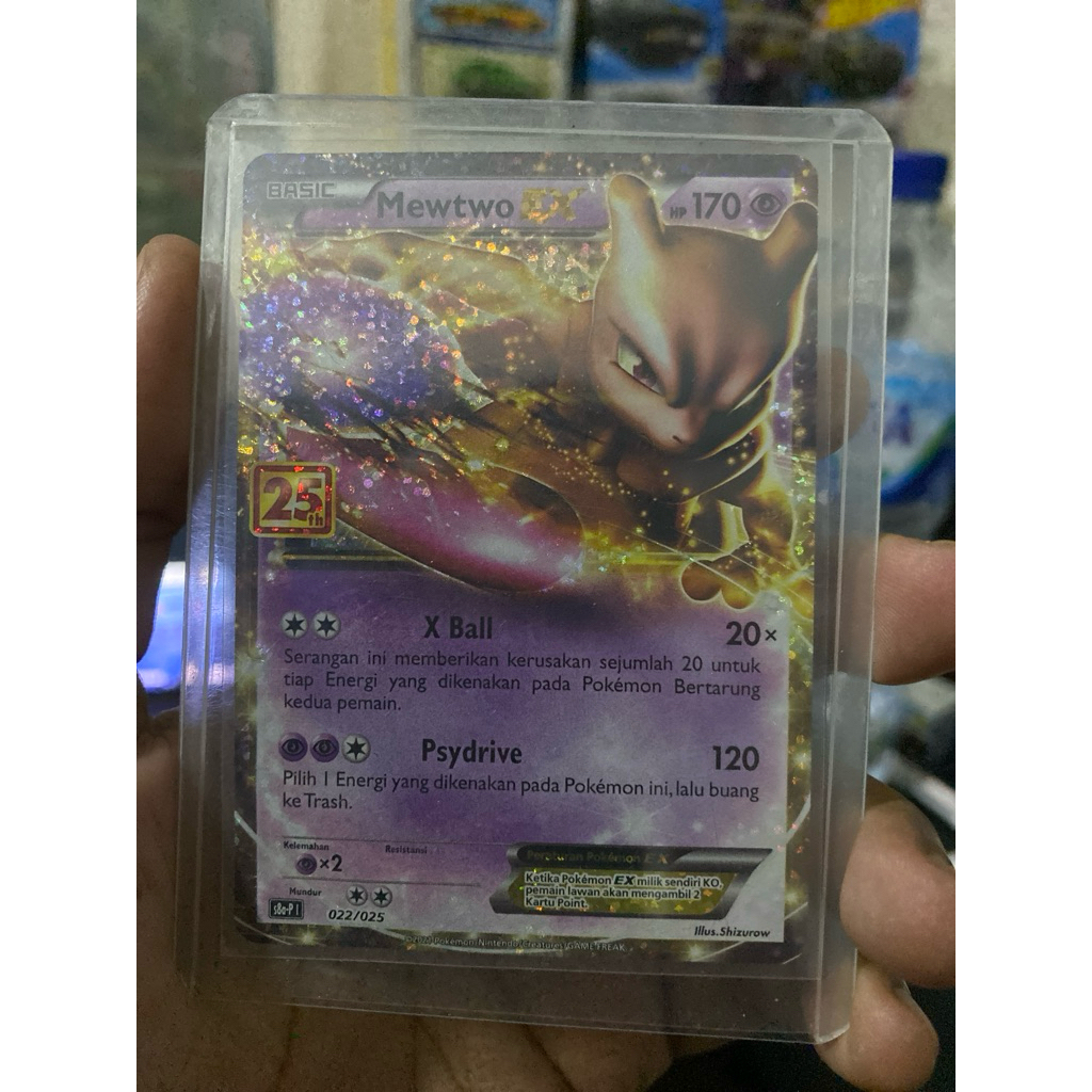 kartu pokemon MewTwo ex 25th anniversary promo
