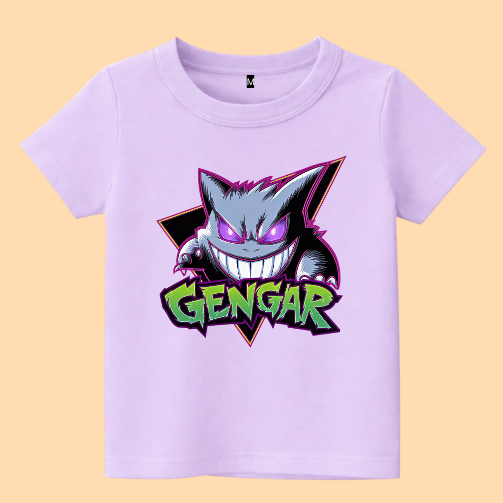 Baju kaos anak pokemon karakter gengar