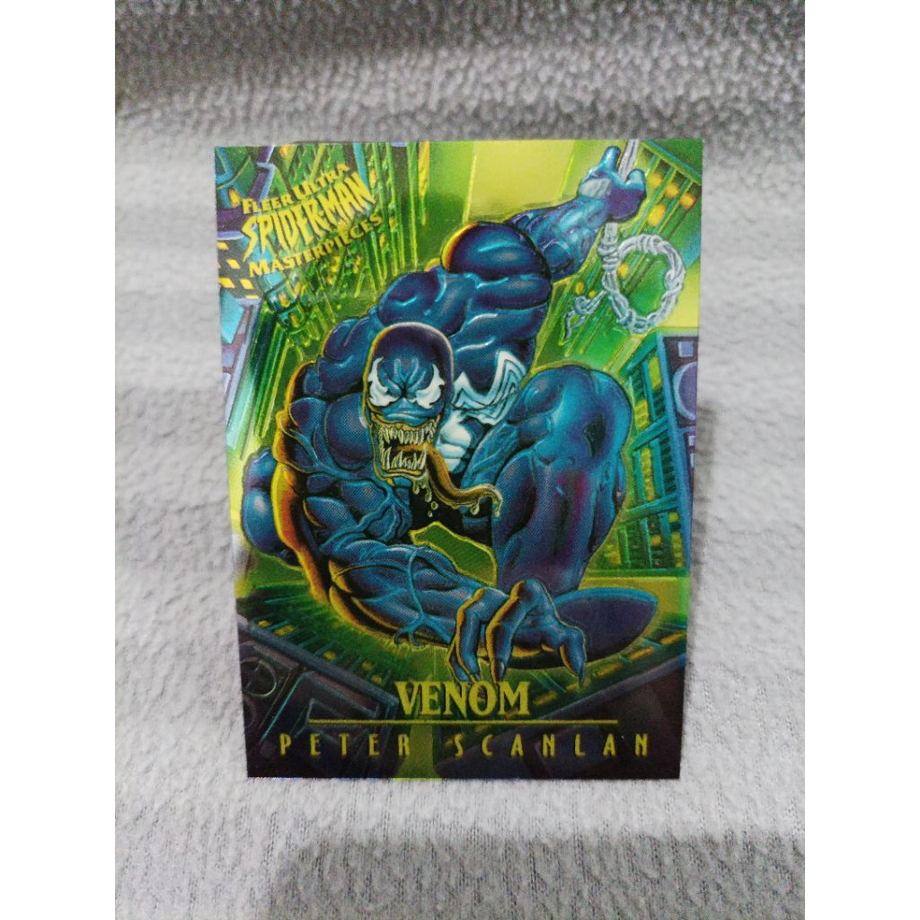 Fleer ultra spiderman masterpieces 1995 venom (peter scanlan)