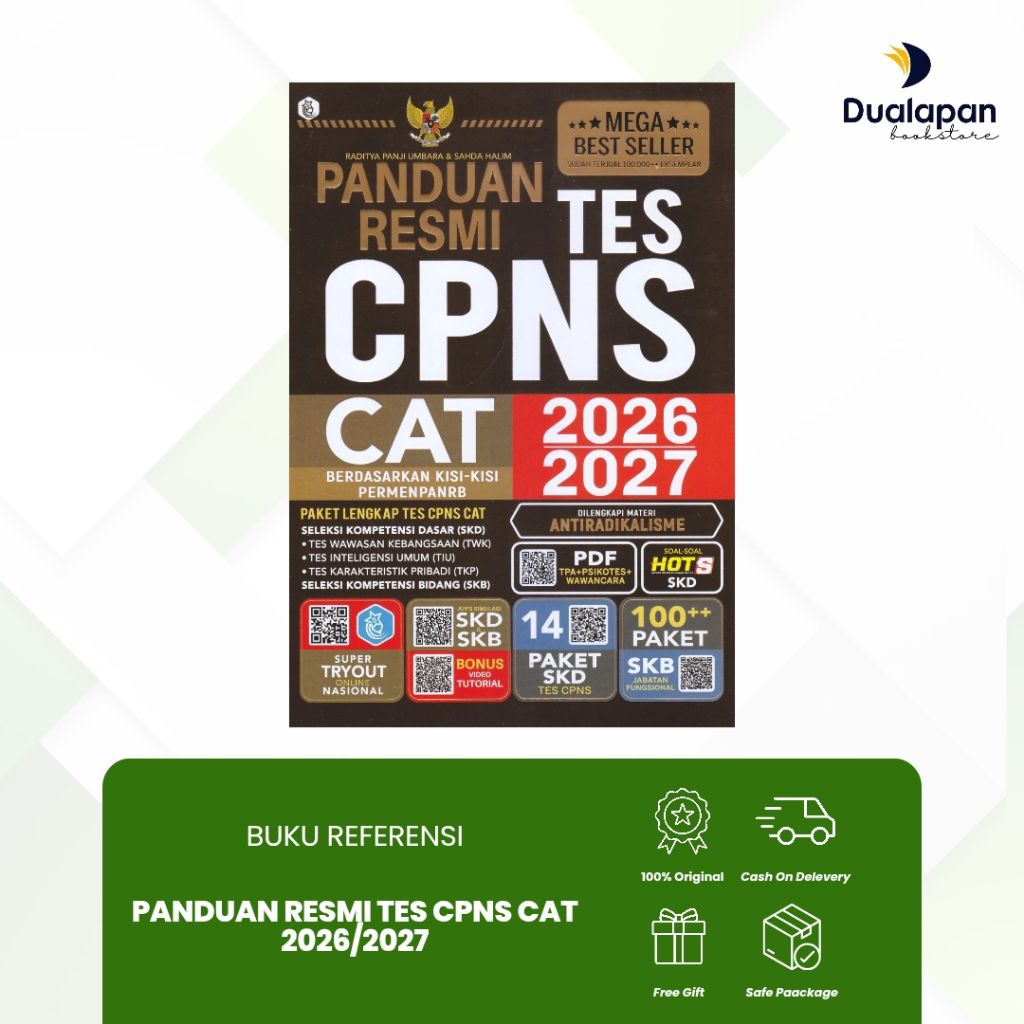 Buku tes cpns -  Panduan Resmi Tes CPNS CAT 2026/2027 - RADITYA PANJI UMBARA & SAHDA HALIM
