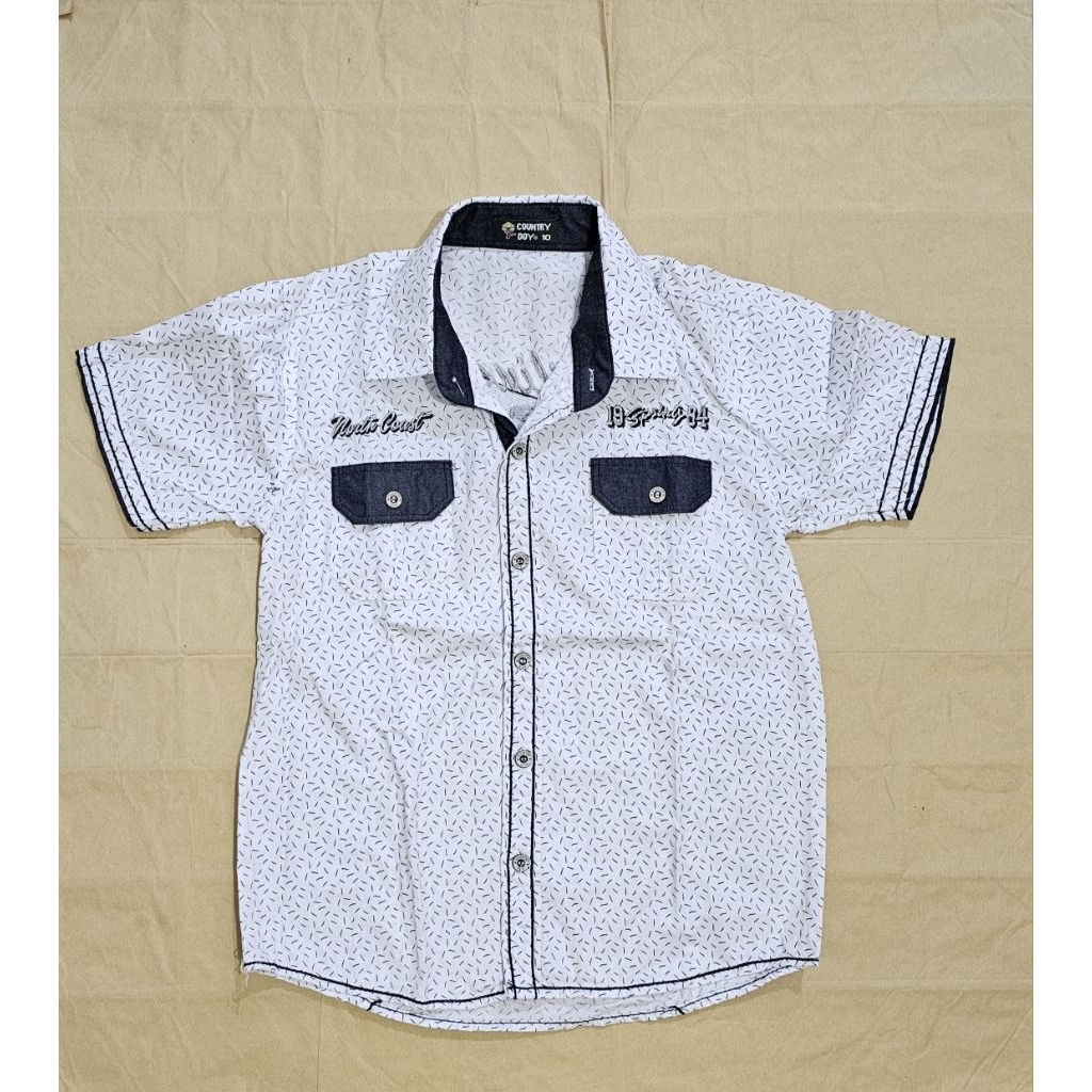 Preloved Kemeja Putih COUNTRY DOY Anak 8th 9th (bekas)