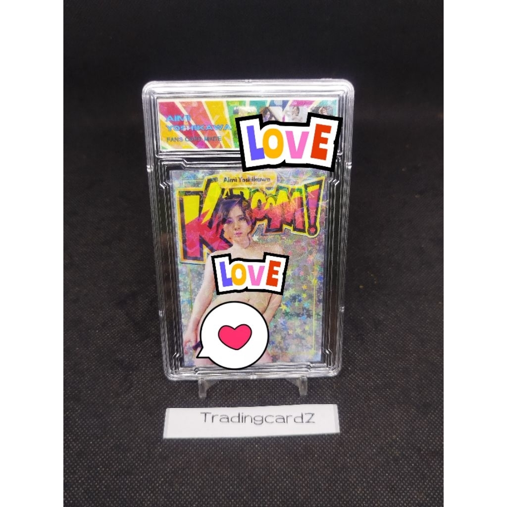 Trading card 2025 fans made card Holo Craked Ice Kaboom Aimi Yoshi kawa #NNO (Slab Label + sleeve Ho