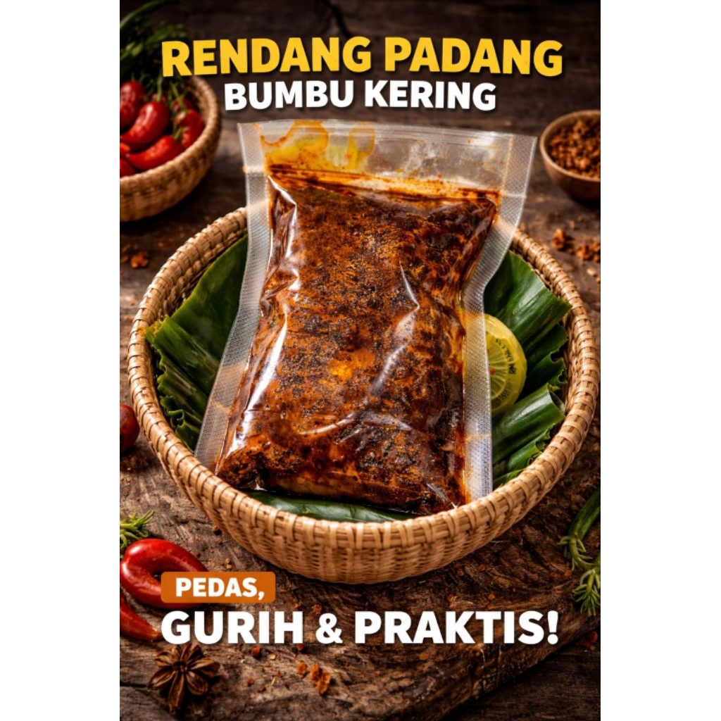 Rendang Daging Padang Bumbu Kering