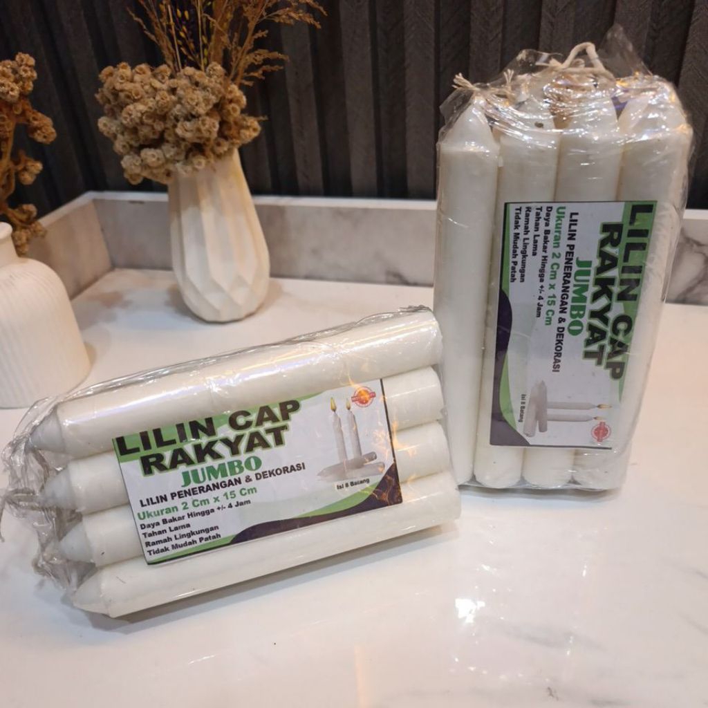 lilin penerangan extra jumbo per pack isi 8