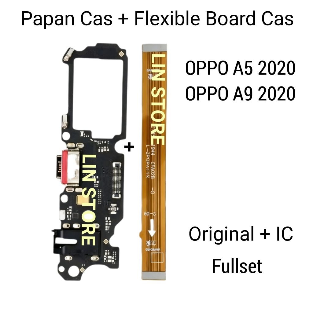 Konektor Charger + Flexible Board For Oppo A5 2020 / A9 2020 Ori Fullset Flexible Konektor Charger P