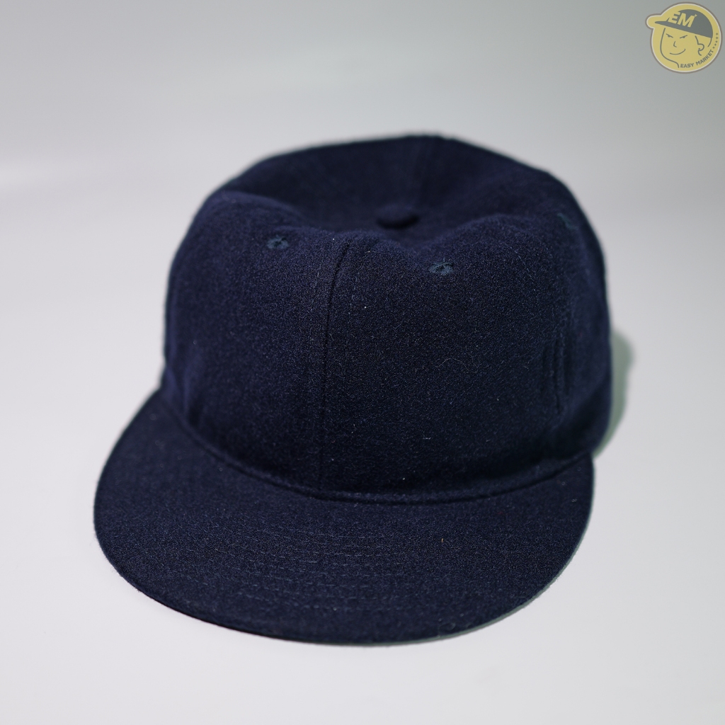 Topi Ebbets Field Flannels Blanks Navy Wool Ballcap