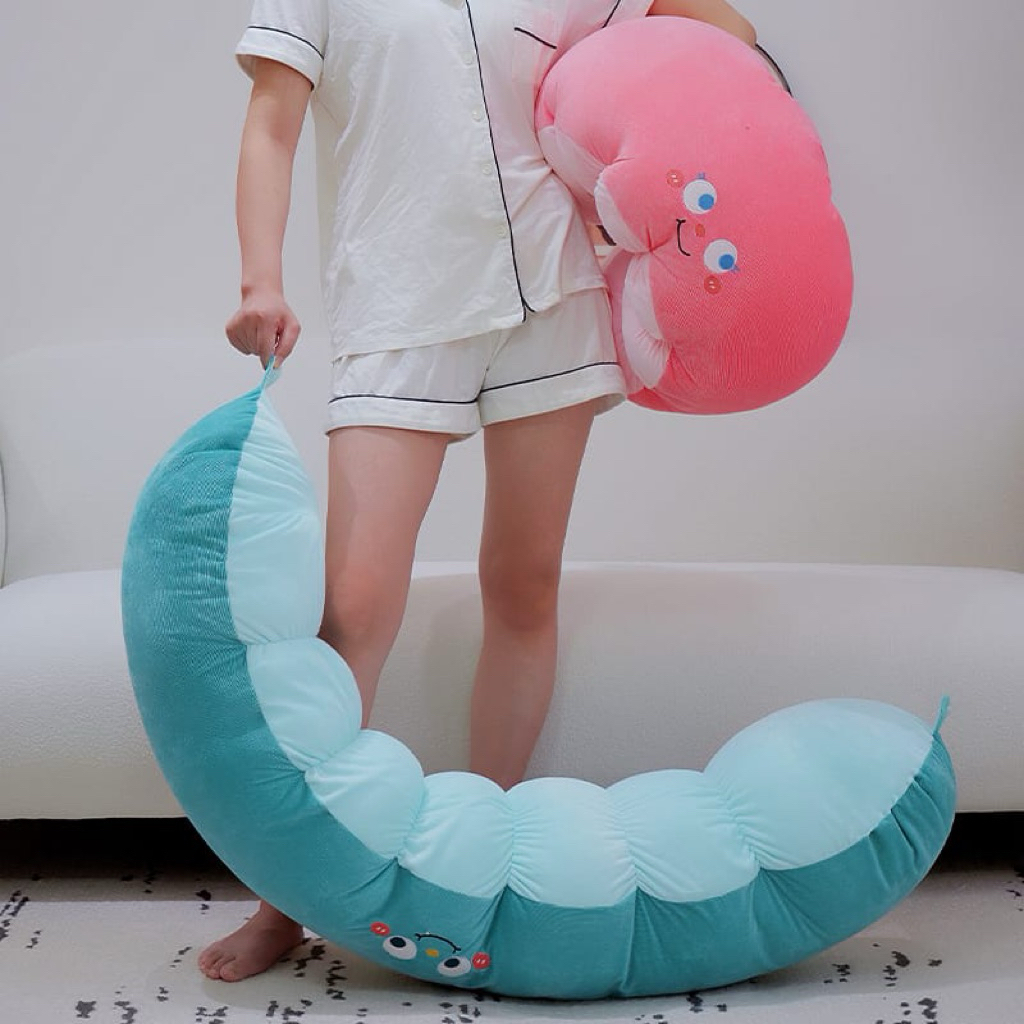 Guling Jumbo Kacang Polong Kartun Baru Multifungsi,Bantal Guling Panjang 110cm Lembut Dan Empuk,Guli