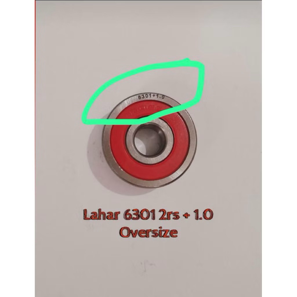 LAHAR BEARING OVERSIZE 6201 2RS / 6301 2RS / 6300 2RS + 0.5 / 1.0 MM MODIF LEBIH TEBAL, RODA MURAH U