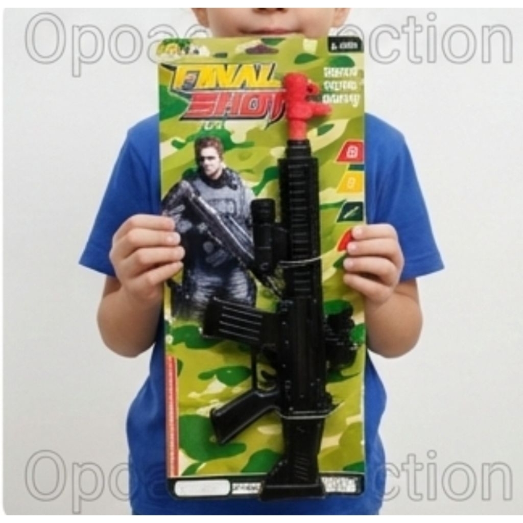 Mainan Tembakan Laras Panjang Final Shot Elite Troops Model Senapan Tentara Hitam - tembak FINAL SHO