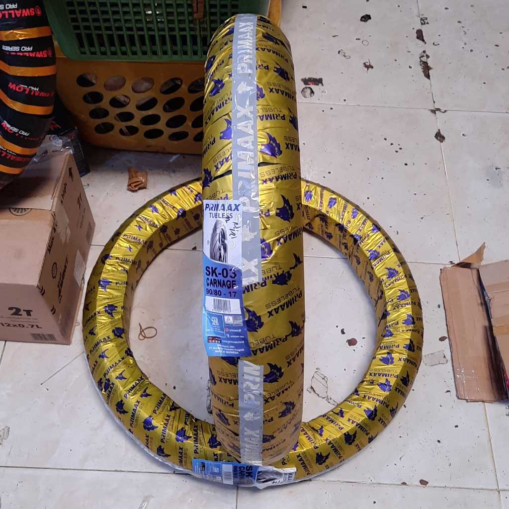 Ban luar primax sk 03 tubeles 90/80/17 dan 110/70 17 model pirelli corsa 2