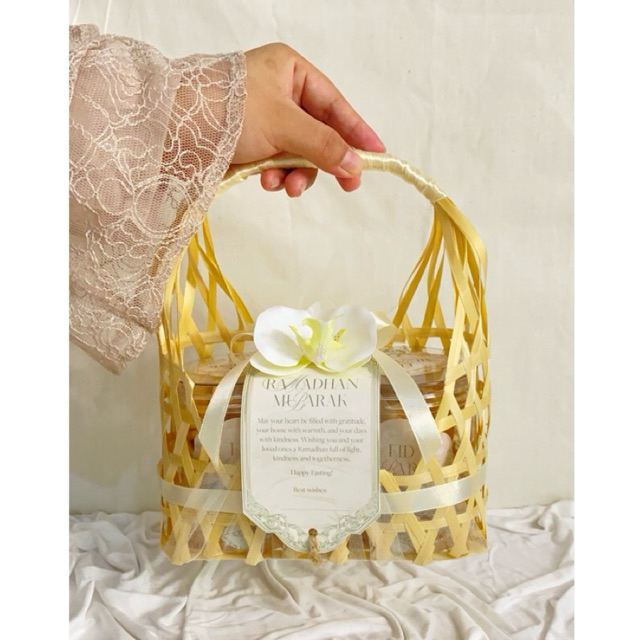 Naima Package | Hampers Lebaran Kue Kering Tas Anyam | Hampers Lebaran Kue Kering