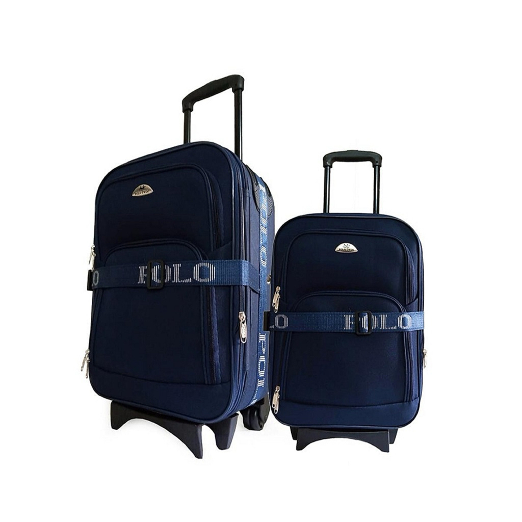 Koper Polo Twin 20 Inch - Desain Elegan, Kode Kunci Keamanan yang Aman, Lapisan Satin dan Tebal