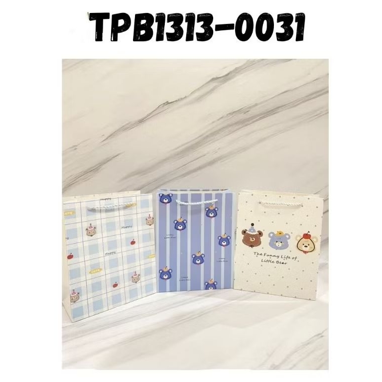 Paper Bag Small Bergambar Aesthetic Tas Kado Jinjing Kertas Goodie Bag Kecil Uk 24,5×19,5×9,5 /TPB