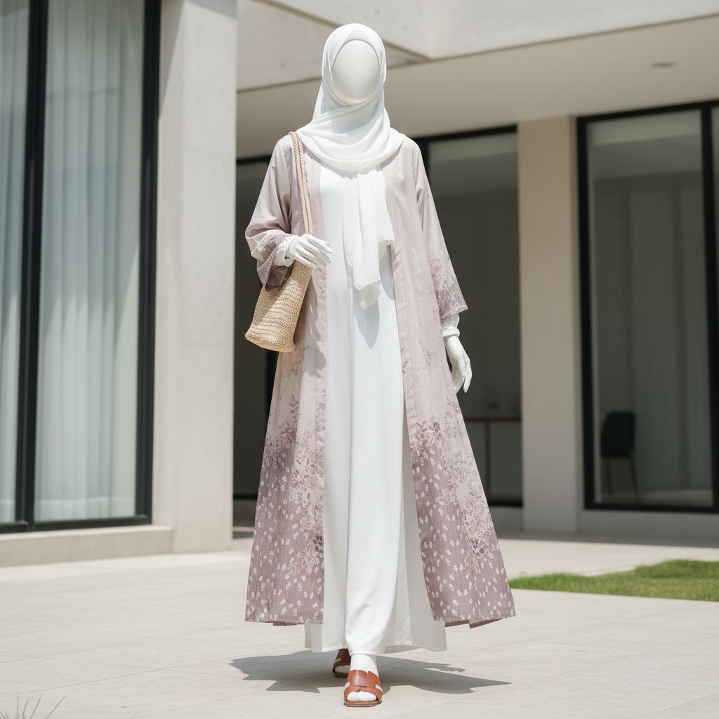 Fyradina Emily Long Outer motif bunga