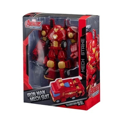 Mainan Robot Top Gear Zd Mech Strike Robot Transform Car Iron Man Mech Suit 24 Cm - Merah