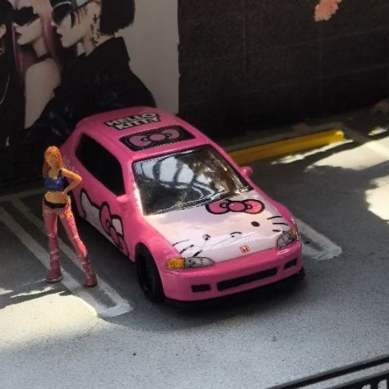 Hot Wheels Honda Civic EG Hello Kitty Custom