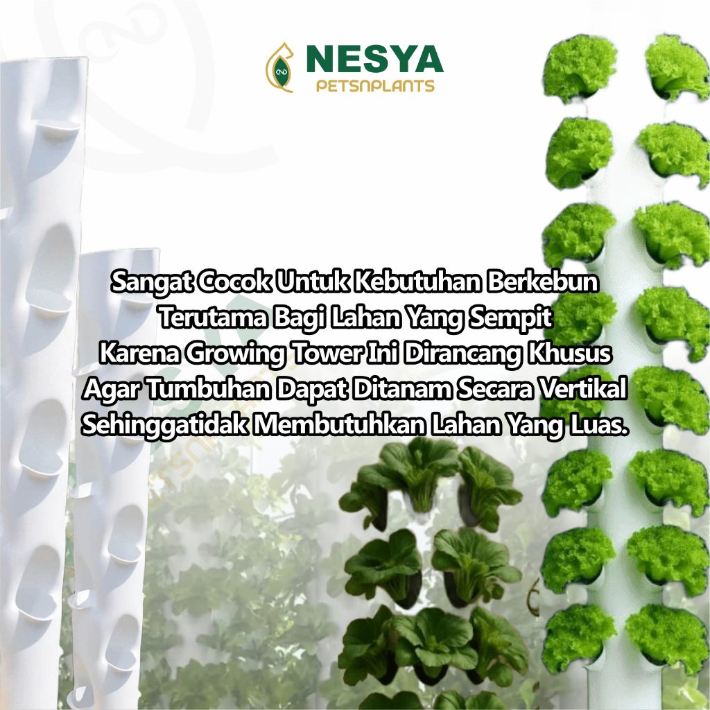 Juarastoree_ Growing Tower Pot Tower Vertikultur Vertikal Garden Paralon 1 Meter - Vertikal Garden