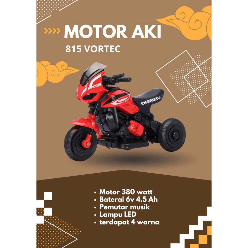 Motor Aki Mainan Anak VORTEC M09 M-09 Moto GP Futuristic Kecil Kendaraan Mainan 813 815