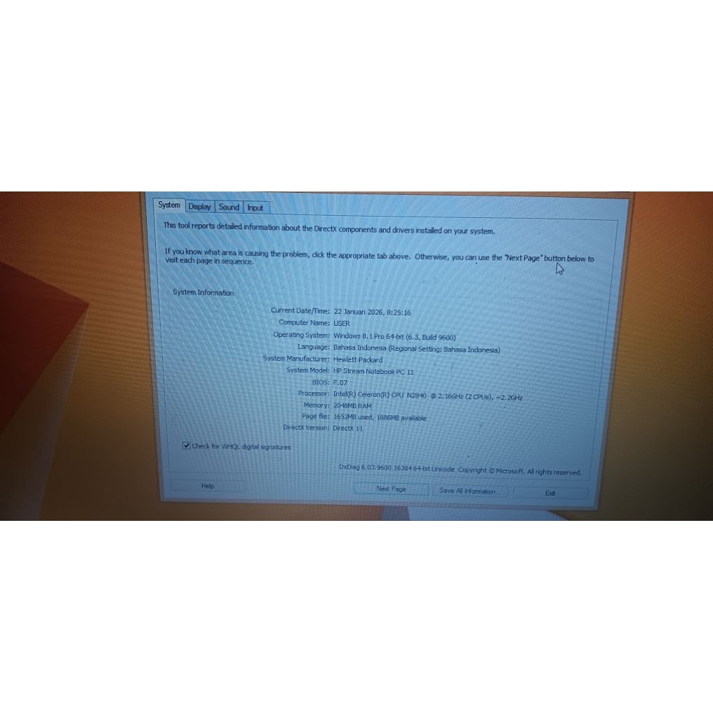 HP Stream Notebook Pc 11