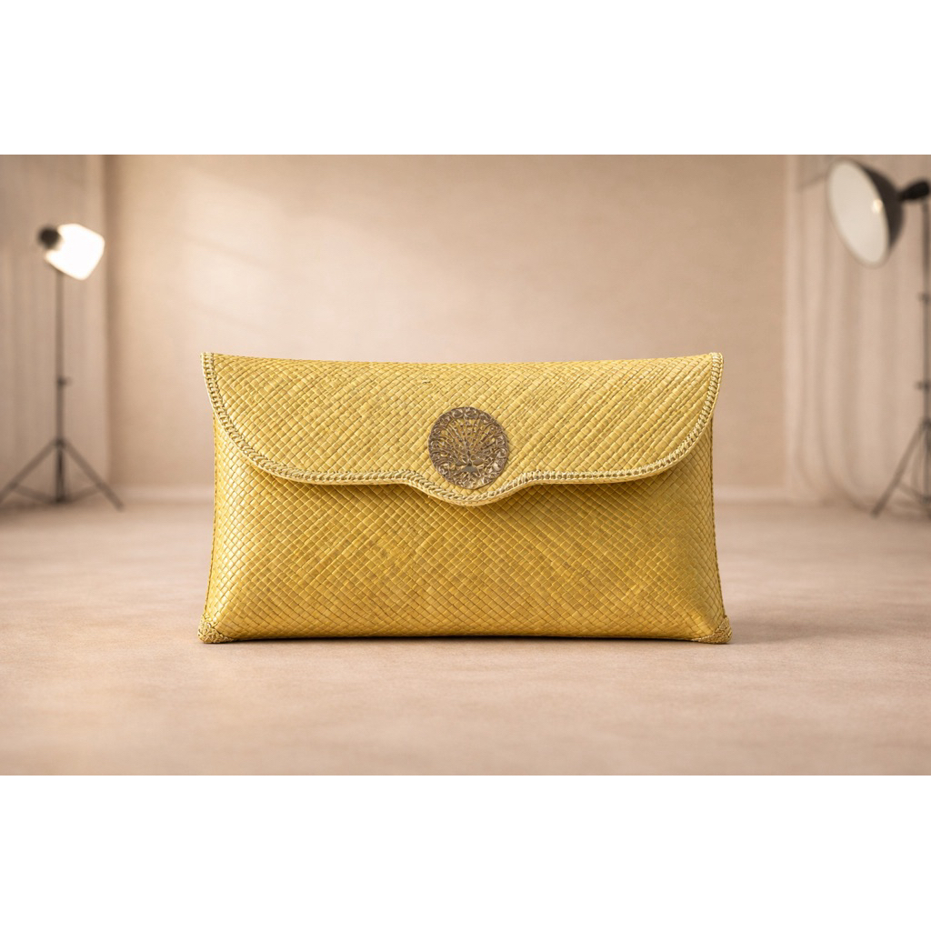 (PRELOVED) Tas Jinjing Anyam Khas Tasik