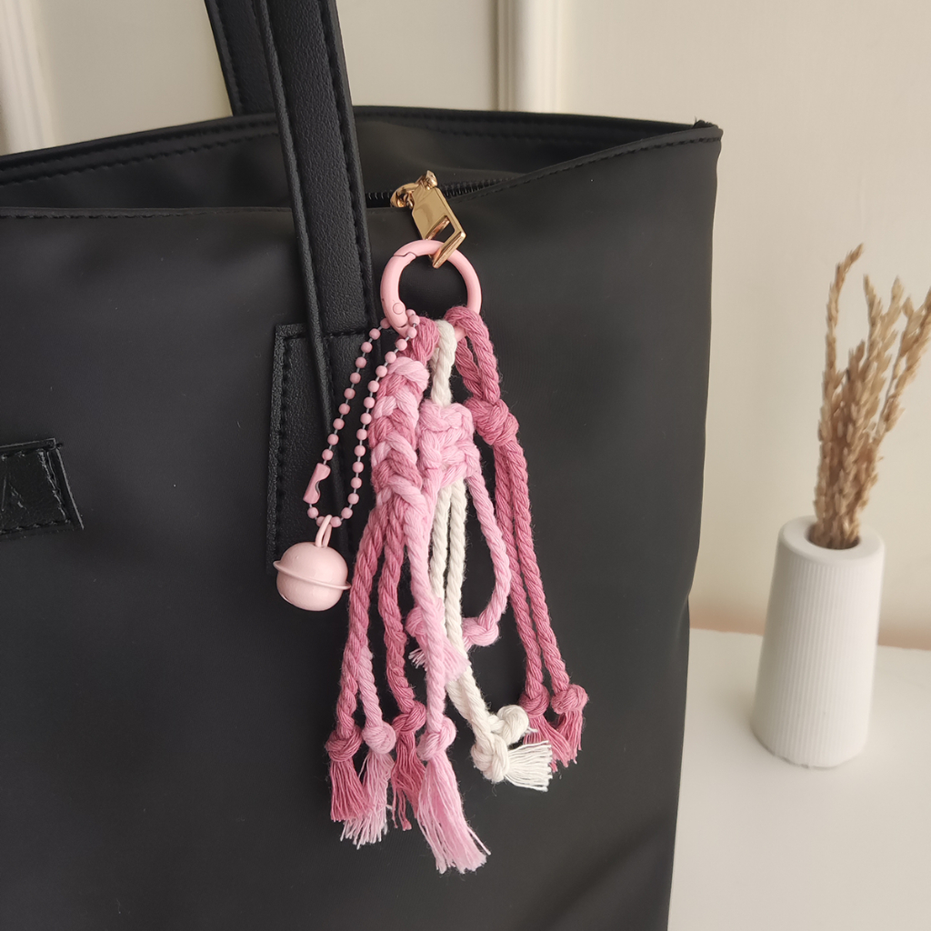 Blink bag Charm Macrame Rope Gantungan Tas Tali Kepang Klinting