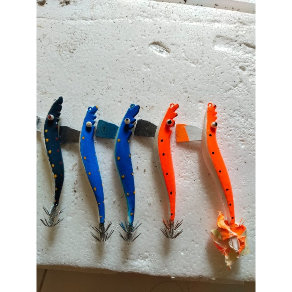 Udang Udang Celebes | Udang udang Kayu Lokal | Umpan Pancing Cumi | Buatan Sendiri