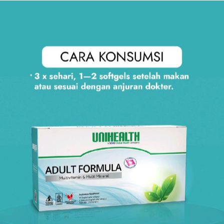 ADULT FORMULA Unihealth Multivitamin Dewasa Anti Lelah & Lesu