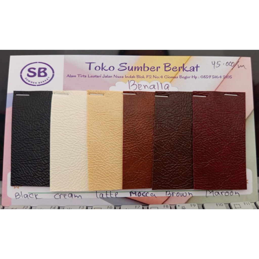 bahan kulit imitasi, kain Sintetis BENALLA/ METERAN (1.45m x 1m) untuk tas dan sepatu