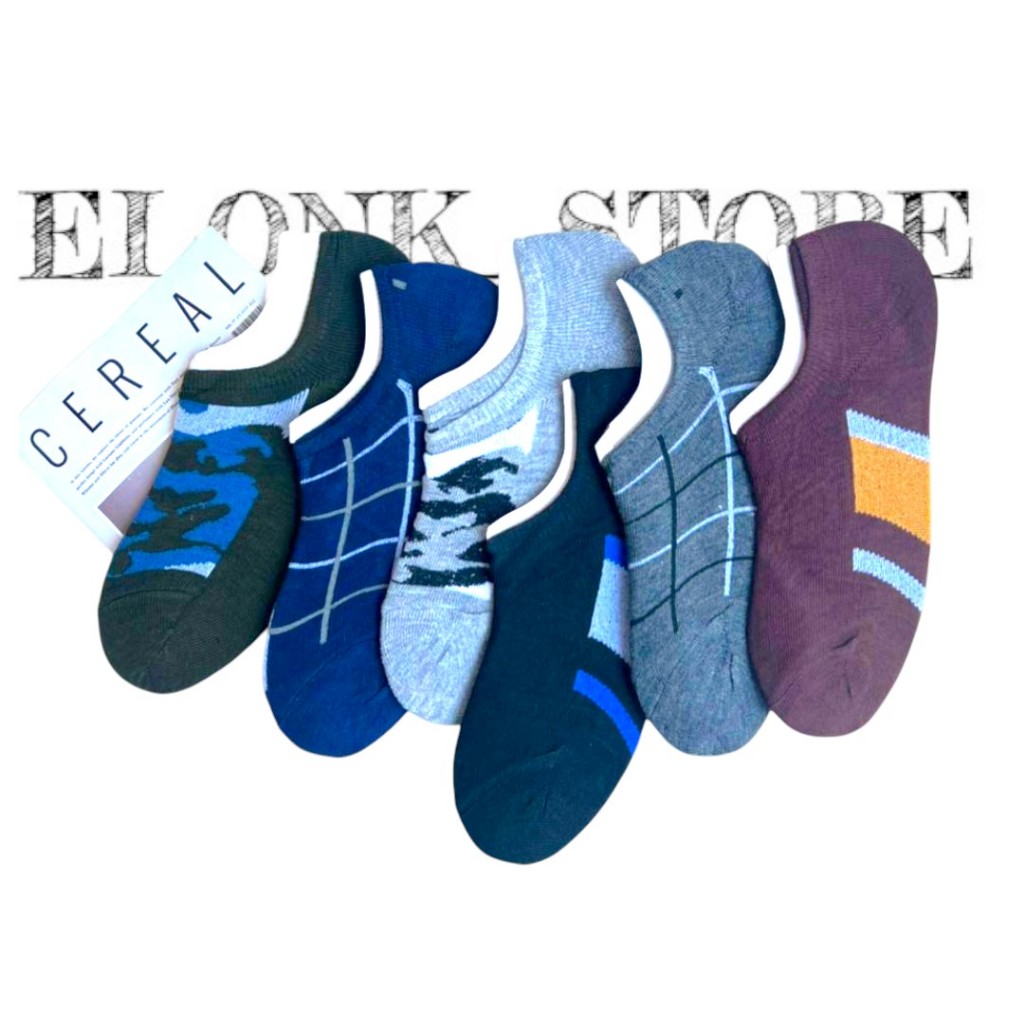 Kaos Kaki Hidden Motif Pria Socks Invisible Bahan Cotton Nylon