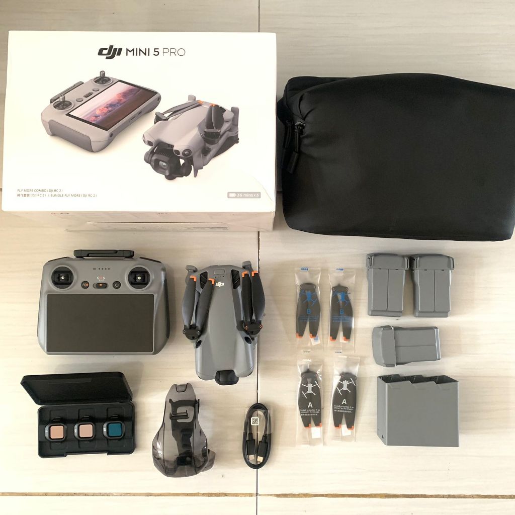 DJI Mini 5 Pro Fly More Combo - Support DJI RCN3 RCN2 RC 2 Original (Camera Drone 1 Inch Large CMOS 