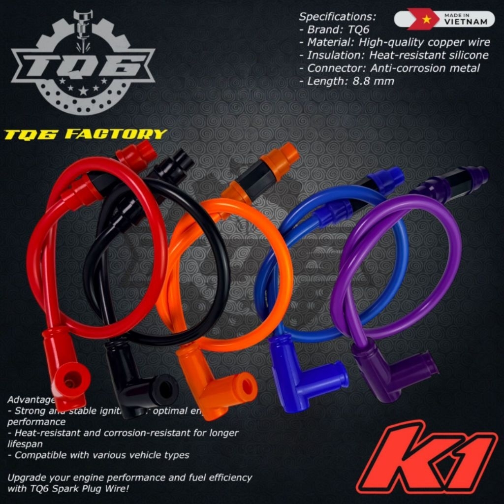 Cop busi / kabel busi waterproof kabel busi TQ6 motor universal